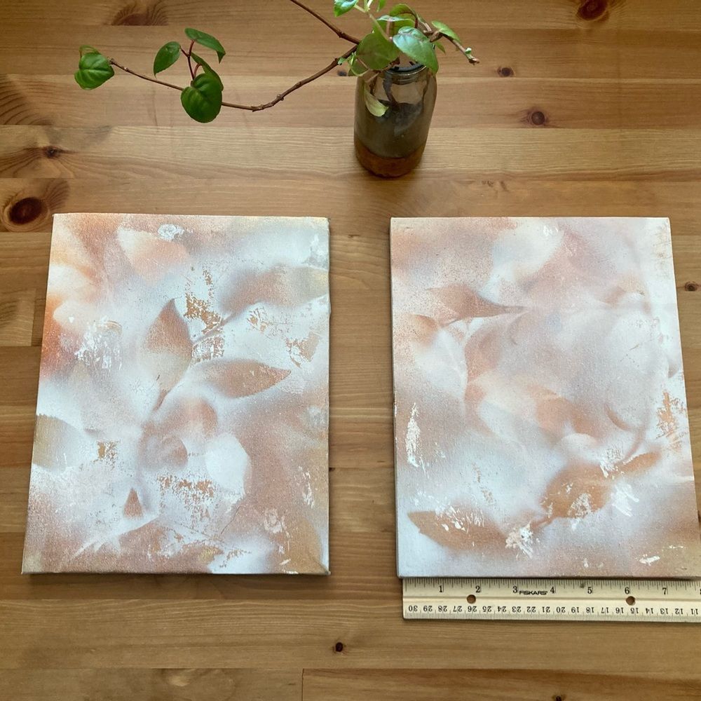 New Original Signed Artwork Set of 2 Paintings on Canvas - Picture 7 of 7